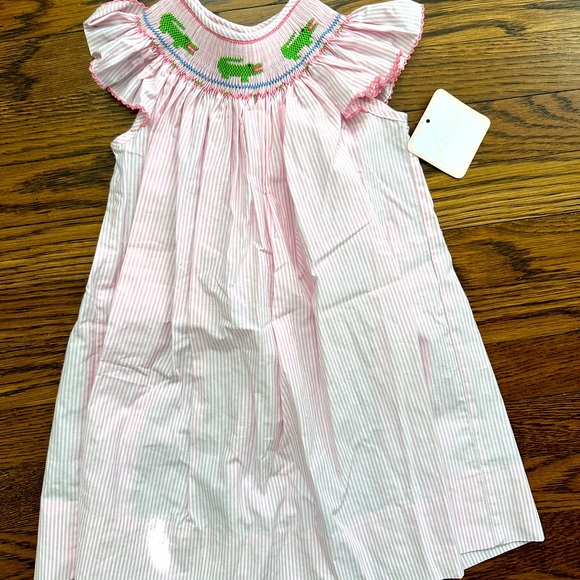 NWT: Smocked dress with alligators - Picture 1 of 2